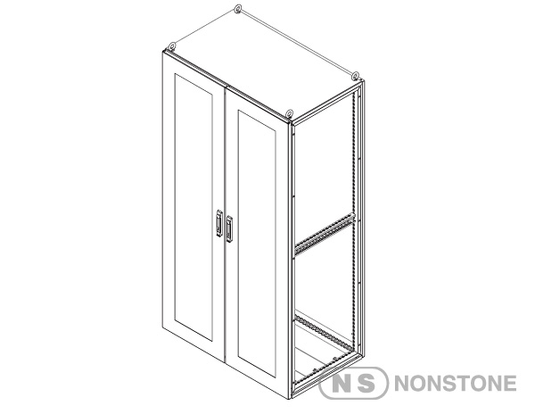 cont. MEG Series Modular Enclosures Glass Door Package 3 Glass Door Double Bay, IP55